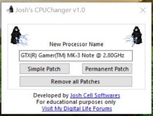 电脑CPU名称修改装逼工具